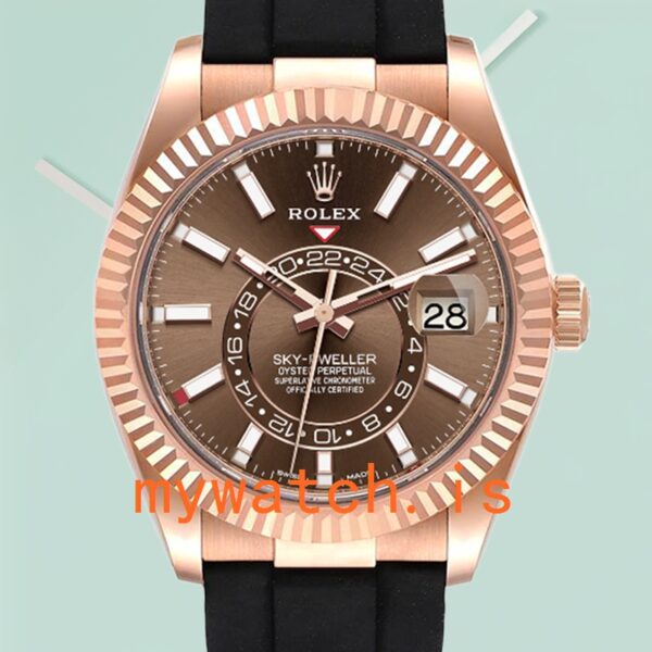 Rolex Sky-Dweller 42mm m326235-0005 Men's Brown Dial