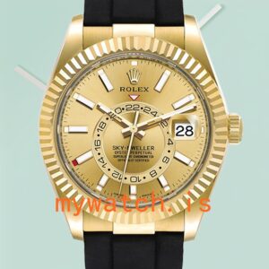 Rolex Sky-Dweller 42mm Men's m326238-0007 Stainless Steel Rubber Band