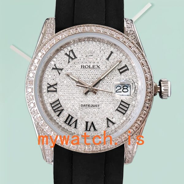 Rolex Datejust 116200 Men's 40mm Diamond Paved Dial Silver-tone