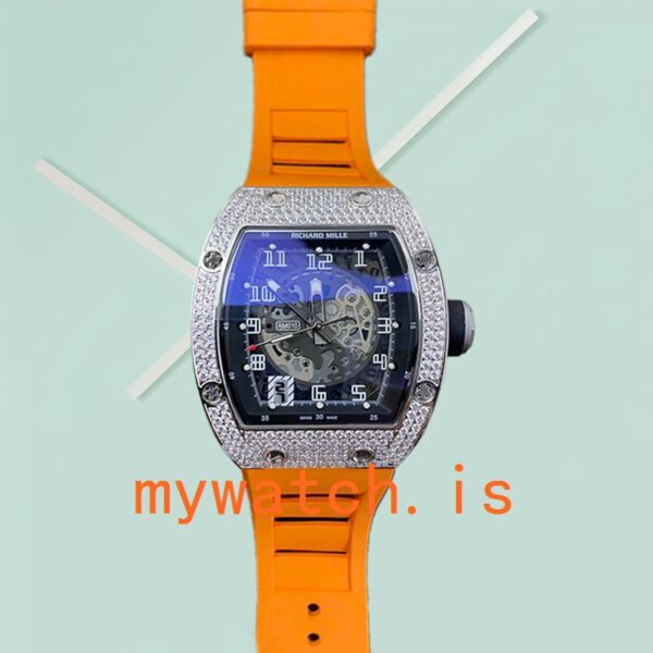 Richard Mille RM010 RM010-003 Men Around 50*42mm Diamond Bezel Mechanical - Image 2