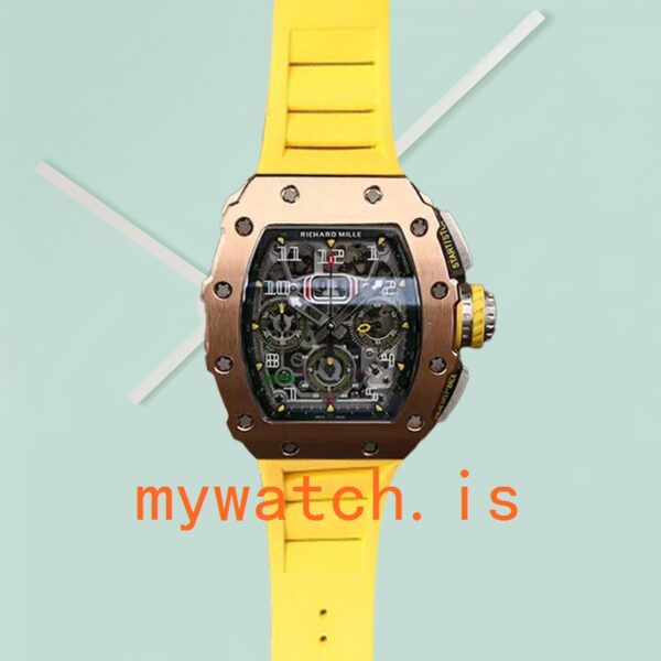 Richard Mille RM11-03 RM11-03-001 Men Around 50*40mm Rubber Band Stainless Steel - Image 2