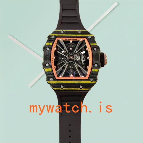 Richard Mille RM12-01 RM12-01-004 Men Around 50*42mm Rubber Band Carbon Fiber - Image 2
