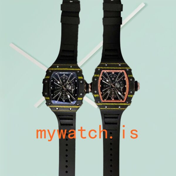 Richard Mille RM12-01 RM12-01-004 Men Around 50*42mm Rubber Band Carbon Fiber - Image 3