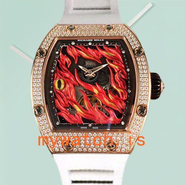 Richard Mille RM26-02 Men Around 50*42mm RM26-02-002 Rose Gold Diamond Bezel