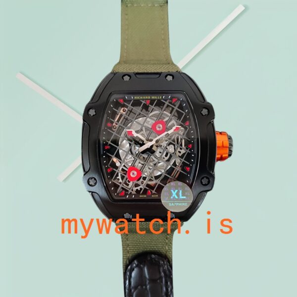 Richard Mille RM27-04 Around 38*48mm RM27-04-003 Men Transparent Dial Nylon Strap - Image 7