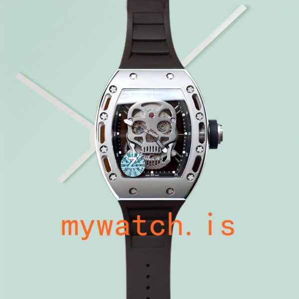 Richard Mille RM52-01 Men Around 50*43mm RM52-01-003 Silver Skull Dial Mechanical - Image 2
