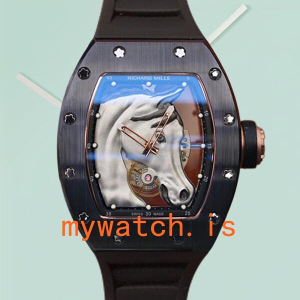 Richard Mille RM52-02 Men RM52-02-001 Around 50*41mm Mechanical Rubber Band