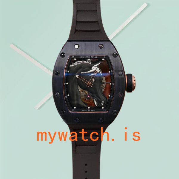 Richard Mille RM52-02 Around 50*40mm RM52-02-002 Men Stainless Steel Rubber Band - Image 2
