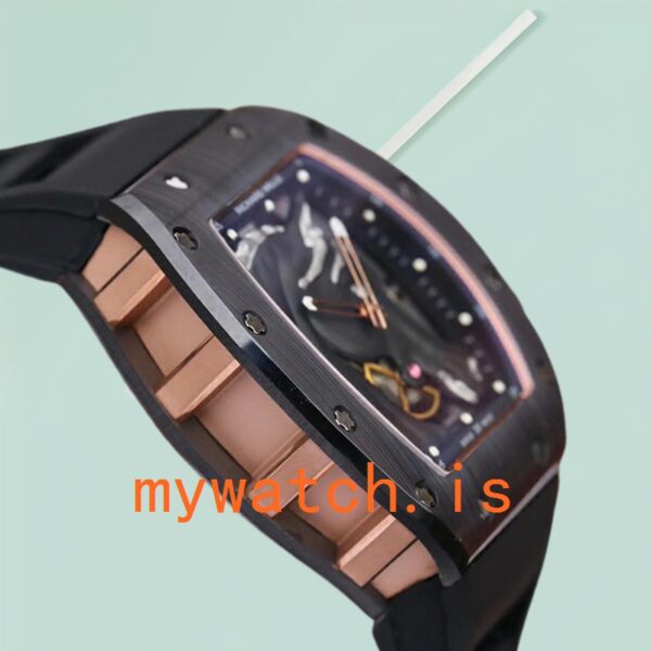 Richard Mille RM52-02 Around 50*40mm RM52-02-002 Men Stainless Steel Rubber Band - Image 3