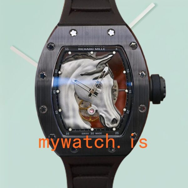 Richard Mille RM52-02 RM52-02-005 Men Around 50*40mm Horse Head Skeleton Dial
