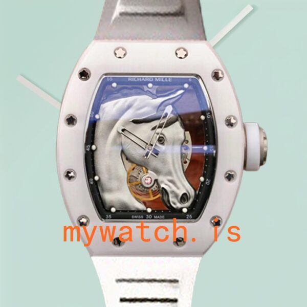 Richard Mille RM52-02 RM52-02-007 Around 50*42mm Men Rubber Band