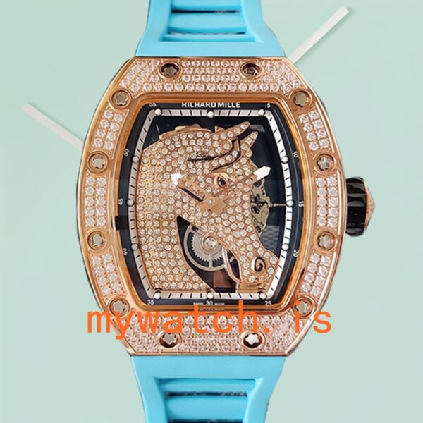 Richard Mille RM52-02 Around 43mm Men RM52-02-013 Diamond Bezel Rubber Band