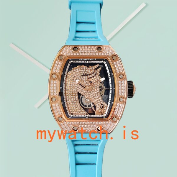 Richard Mille RM52-02 Around 43mm Men RM52-02-013 Diamond Bezel Rubber Band - Image 2
