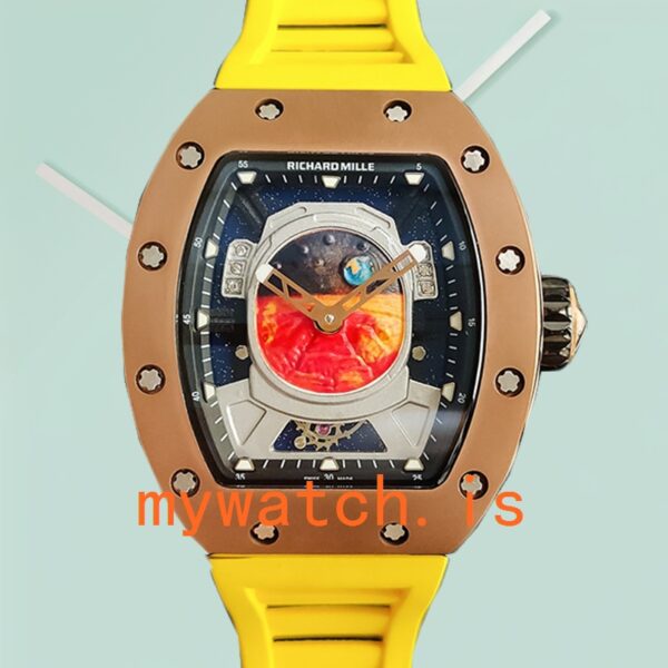 Richard Mille RM52-05 Men Around 50*42mm RM52-05-001 Rubber Band