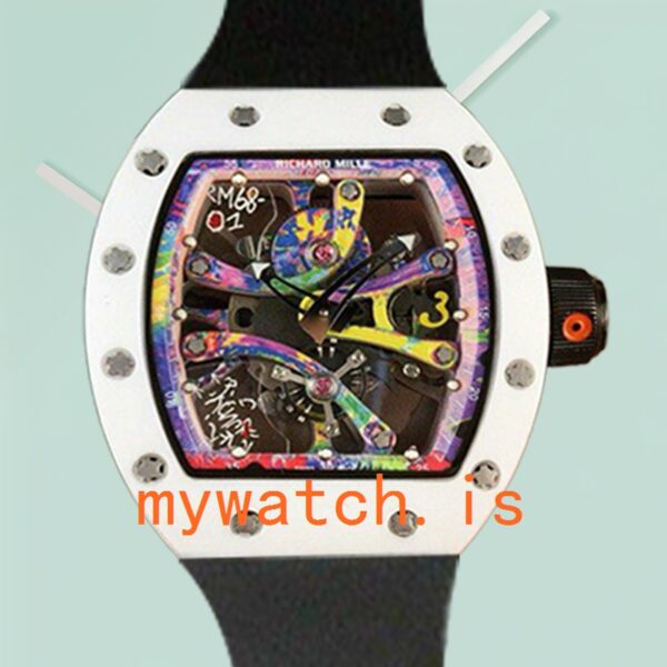 Richard Mille RM68-01 Around 50*40mm RM68-01-004 Men White Hand Wind