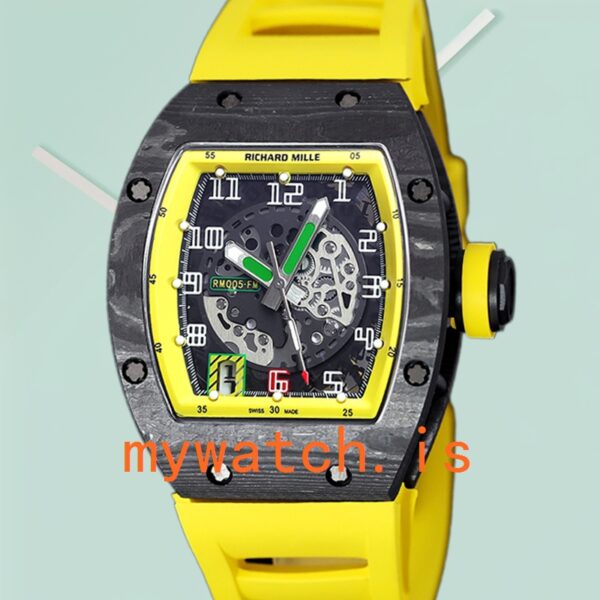 Richard Mille RM 005 RM 005-001 50*42mm Men Carbon Fiber Automatic