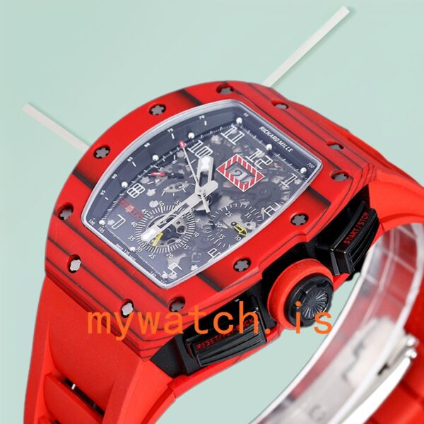 Richard Mille RM 011 RM 011-032 50*40mm Men Ceramics Bezel Red - Image 3