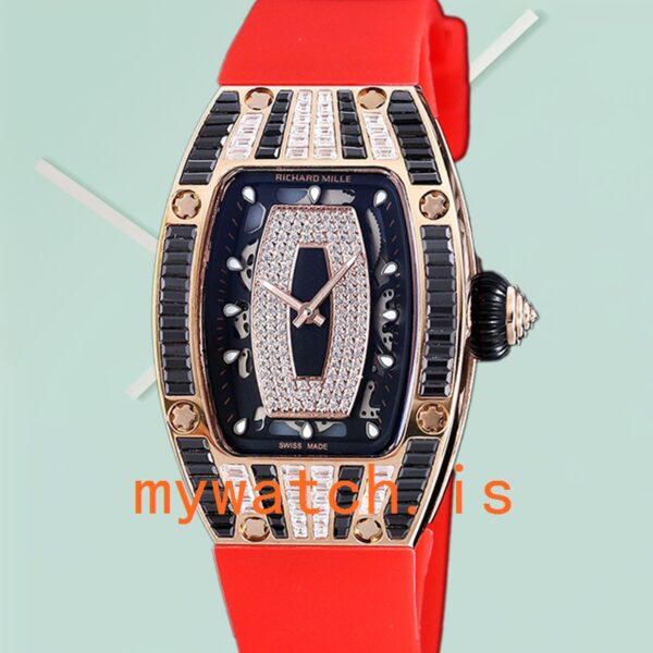 Richard Mille RM 07-01 RM 07-01-012 31*45mm Ladies Black With Diamonds Dial Stainless Steel