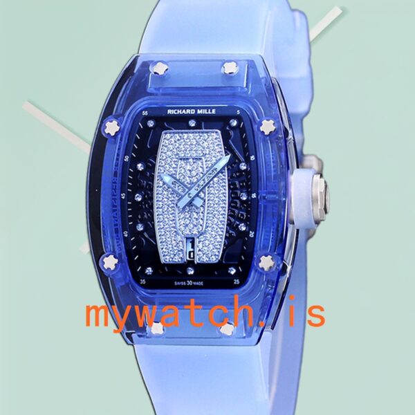 Richard Mille RM 07-02 Ladies RM 07-02-002 46*32mm Transparent Blue Acrylic