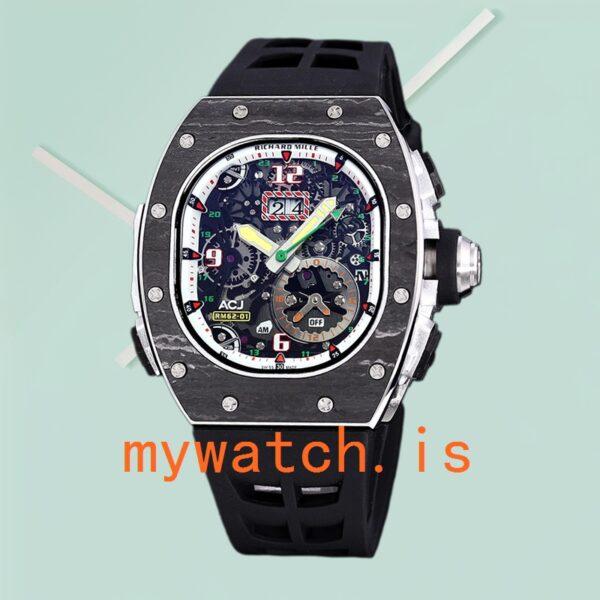 Richard Mille RM 62-01 Men RM 62-01-004 50*42mm Black Transparent Dial - Image 2
