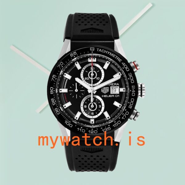 Tag Heuer Carrera 43mm Men's CAR201Z.BA0714 Black Dial - Image 2