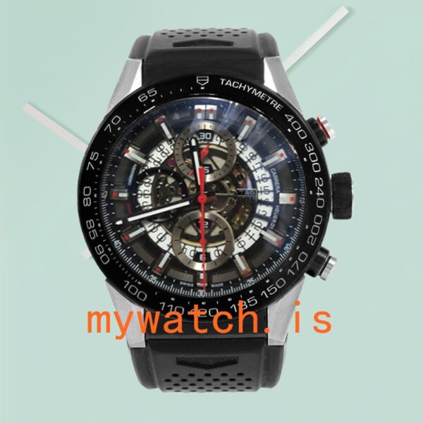 Tag Heuer Carrera CAR2A1Z.FT6051 Men's 40mm Silver-tone Rubber Band - Image 2