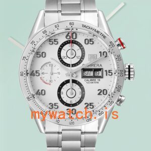 Tag Heuer Carrera Men's 43mm CV2A11 White Dial Silver-tone