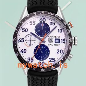 Tag Heuer Carrera Men's 43mm CarreraWAR009 Silver-tone White Dial
