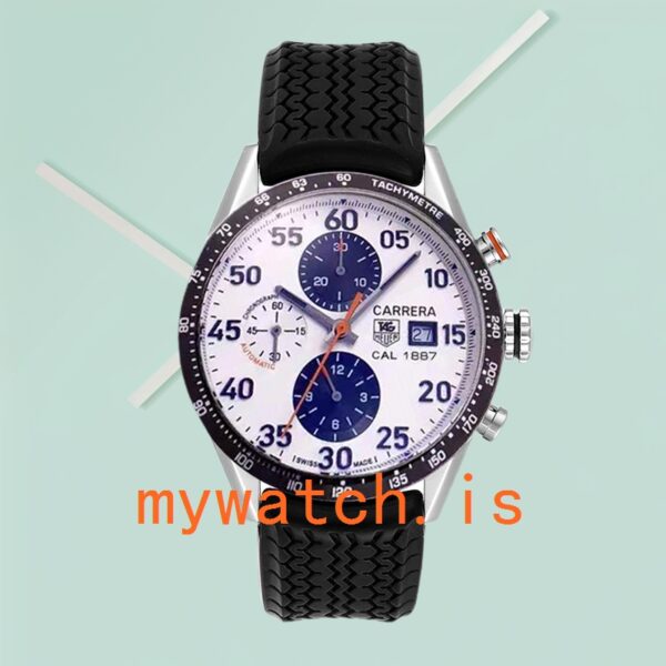 Tag Heuer Carrera Men's 43mm CarreraWAR009 Silver-tone White Dial - Image 2