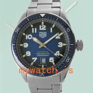 Tag Heuer Autavia WBE5116.EB0173 Men's 44mm Blue Dial Silver-tone