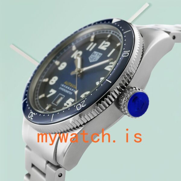 Tag Heuer Autavia WBE5116.EB0173 Men's 44mm Blue Dial Silver-tone - Image 3