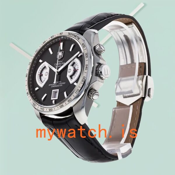 Tag Heuer Grand Carrera Men 43mm CAV511A.FC6225 Quartz Silver-tone - Image 4