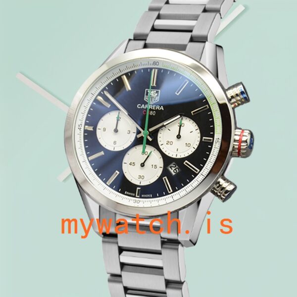 Tag Heuer Carrera 43mm Men CarreraBKSB-010 Black Dial Silver-tone - Image 3