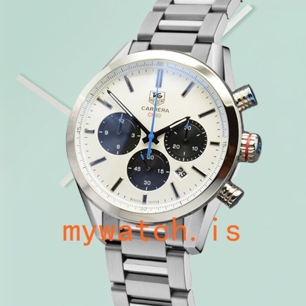 Tag Heuer Carrera Men CarreraWSB-012 43mm Silver-tone Bracelet - Image 3