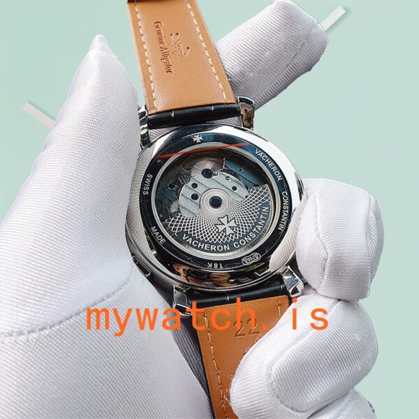 Vacheron Constantin Traditionelle Men TraditionelleBKSL-001 41mm Stainless Steel Leather Strap - Image 4